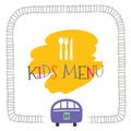 Kids menu vector template Royalty Free Stock Photo