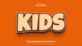 Kids Text Effect, Editable Text Effect Royalty Free Stock Photo