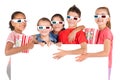 Kids in the movies Royalty Free Stock Photo