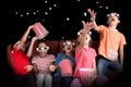 Kids in the movies Royalty Free Stock Photo