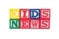 Kids News - Alphabet Baby Blocks on white Royalty Free Stock Photo