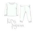 Hand Drawn Kids Pajama fashion baby clothing