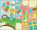 Kids Party and Birthday Banners Royalty Free Stock Photo