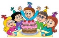 Kids party topic image 1 Royalty Free Stock Photo