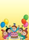 Kids party topic image 2 Royalty Free Stock Photo