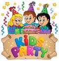 Kids party topic image 6 Royalty Free Stock Photo
