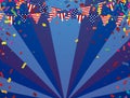 Kids party USA with balloons on background Royalty Free Stock Photo