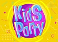 Kids Party Vector Illustration in Cartoon Style. Royalty Free Stock Photo