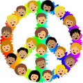 Kids Peace Sign/eps Royalty Free Stock Photo