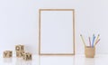 Kids Childhood Room Frame Mockup, Nursery Interior Mockup