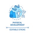 Kids physical development concept icon