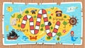 Kids pirate board game template