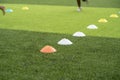 Kids play green lawn for football