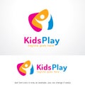 Kids Play Logo Template Design Vector Royalty Free Stock Photo