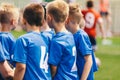 Kids Play Sports. Children Sports Team United Ready to Play Game. Children Team Sport. Royalty Free Stock Photo