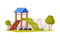 Kids Playground as Urban Summer Public Area for Playing Vector Illustration Royalty Free Stock Photo