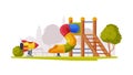 Kids Playground as Urban Summer Public Area for Playing Vector Illustration Royalty Free Stock Photo