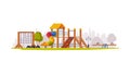 Kids Playground as Urban Summer Public Area for Playing Vector Illustration Royalty Free Stock Photo