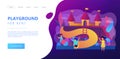 Kids playground concept landing page.