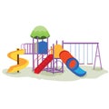 Kids playground equipment with swings. Royalty Free Stock Photo