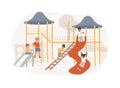 Kids playground isolated concept vector illustration.