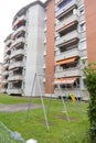 Kids playground on a residential quarter