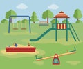 Kids playground. Vector illustration