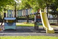 Kids playgroung slide in park