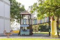 Kids playgroung slide in park