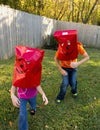 Kids Playing in Backyard.