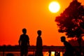 Turkey izmir revers light kids playing sunset golden hour