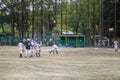 Kids playing baseball in Osaka, Japan