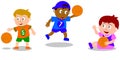 Kids Playing - Basketball Royalty Free Stock Photo