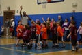 Kids playing basketball Royalty Free Stock Photo