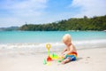 Kids playing on beach. Children play at sea Royalty Free Stock Photo