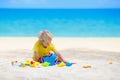 Kids playing on beach. Children play at sea Royalty Free Stock Photo