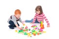 Kids playing with blocks