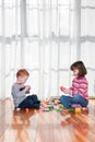 Kids playing with blocks