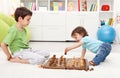 Kids playing chess