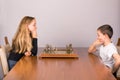 Kids playing chess Royalty Free Stock Photo