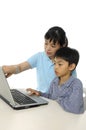 Kids playing computer