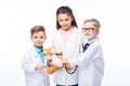 Kids playing doctors Royalty Free Stock Photo
