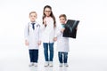 Kids playing doctors Royalty Free Stock Photo