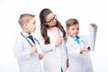 Kids playing doctors Royalty Free Stock Photo