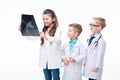 Kids playing doctors Royalty Free Stock Photo