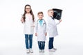 Kids playing doctors Royalty Free Stock Photo