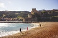 Collioure beach at sunset