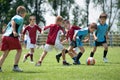 Kids playing football