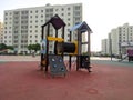 Kids playing ground at al khail gate residential Royalty Free Stock Photo