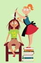 Kids playing hairstylist Royalty Free Stock Photo